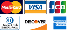MasterCard VISA JCB DinersClub DISCOVER AMERICAN EXPRESS